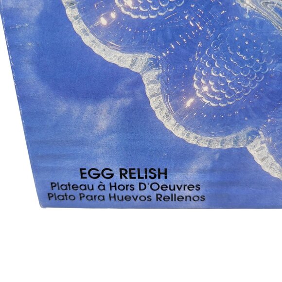 Pfaltzgraff Presentations Crystal Collection Deviled Egg Relish Platter - Picture 8 of 9